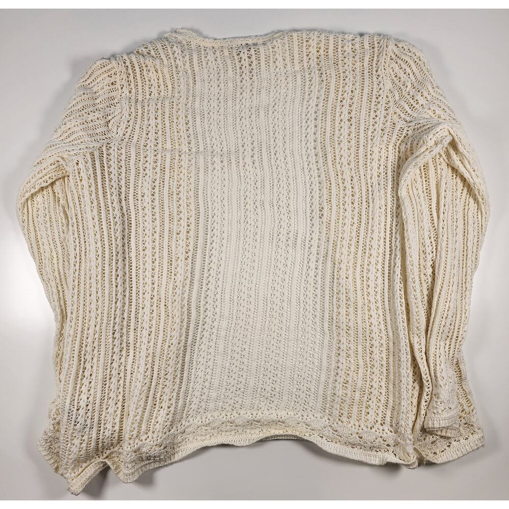 Chico's Cream Crochet Open Cardigan Boho Lace Cotton Size‎ 2 - Picture 10 of 10